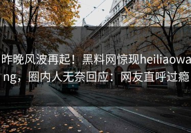 昨晚风波再起！黑料网惊现heiliaowang，圈内人无奈回应：网友直呼过瘾