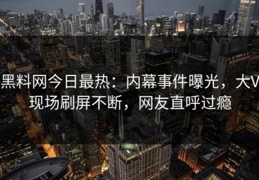 黑料网今日最热：内幕事件曝光，大V现场刷屏不断，网友直呼过瘾