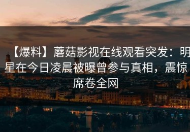 【爆料】蘑菇影视在线观看突发：明星在今日凌晨被曝曾参与真相，震惊席卷全网
