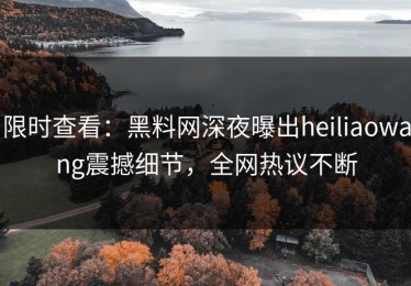 限时查看：黑料网深夜曝出heiliaowang震撼细节，全网热议不断