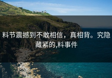 料节震撼到不敢相信，真相背。究隐藏紧的,料事件