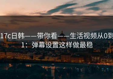 17c日韩——带你看——生活视频从0到1：弹幕设置这样做最稳