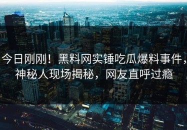 今日刚刚！黑料网实锤吃瓜爆料事件，神秘人现场揭秘，网友直呼过瘾